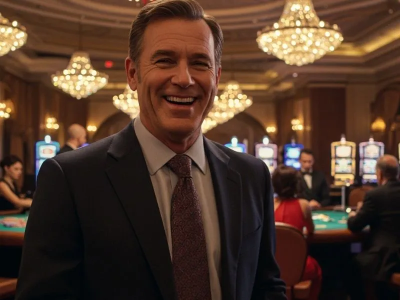 Joyful player enjoying his casino night after using the jili7 promo code